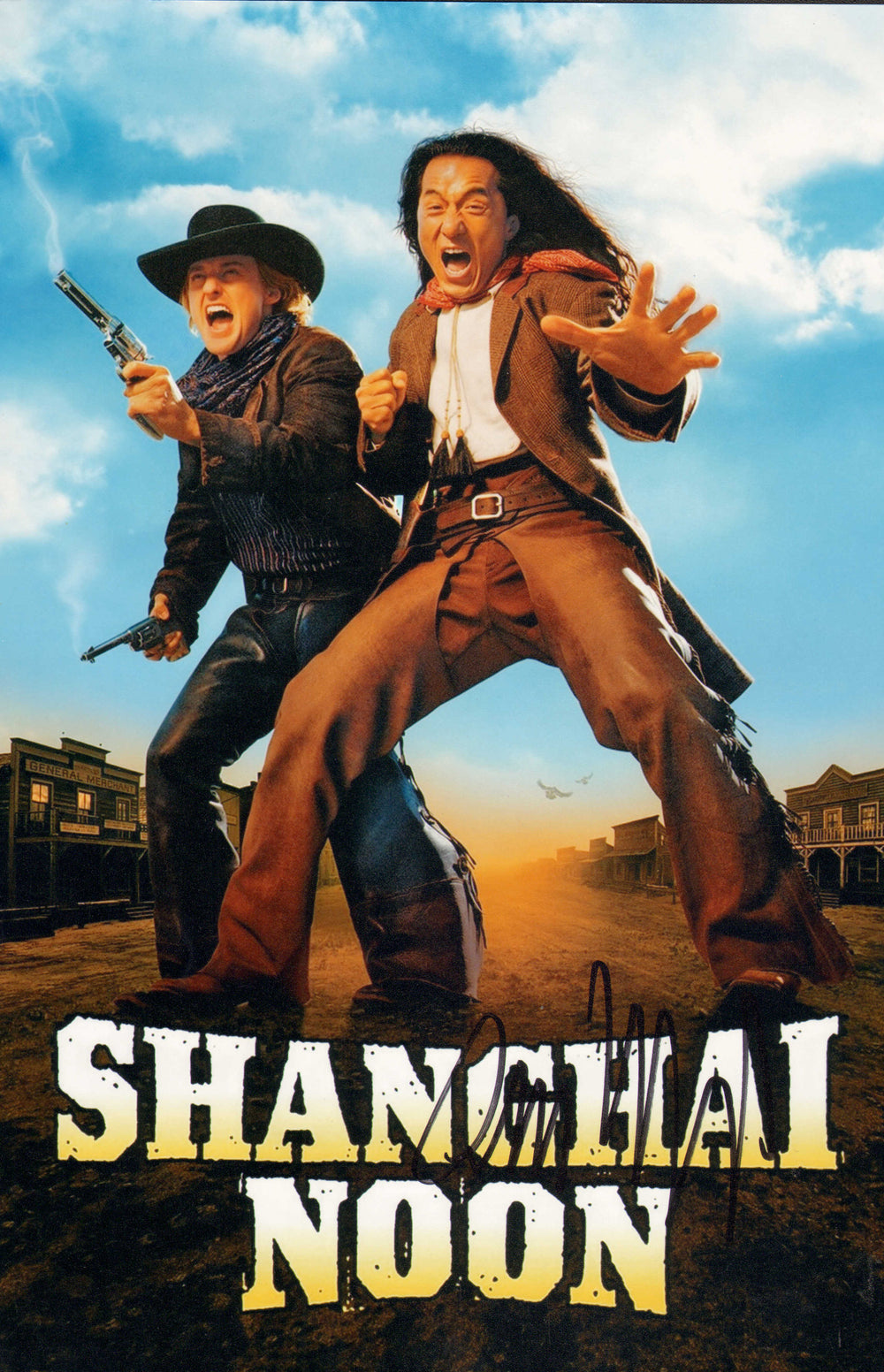 Owen Wilson as Roy O'Bannon in Shanghai Noon Signed 8x12 Photo