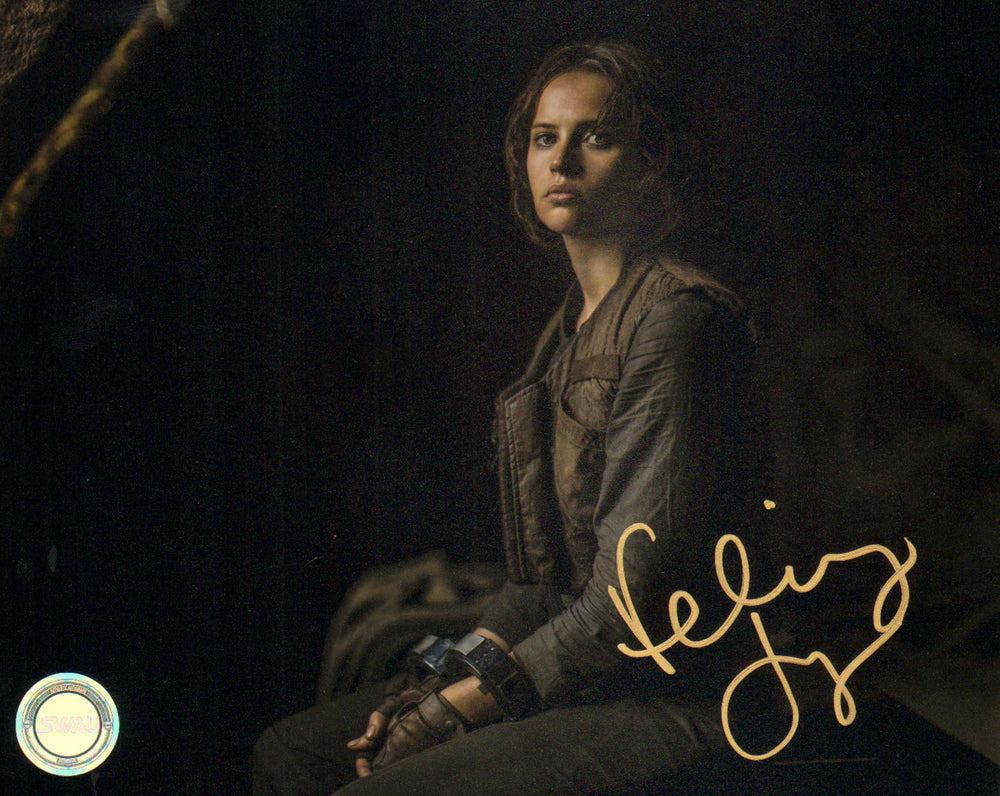 Felicity Jones as Jyn Erso in Rogue One: A Star Wars Story (SWAU) Signed 8x10 Photo