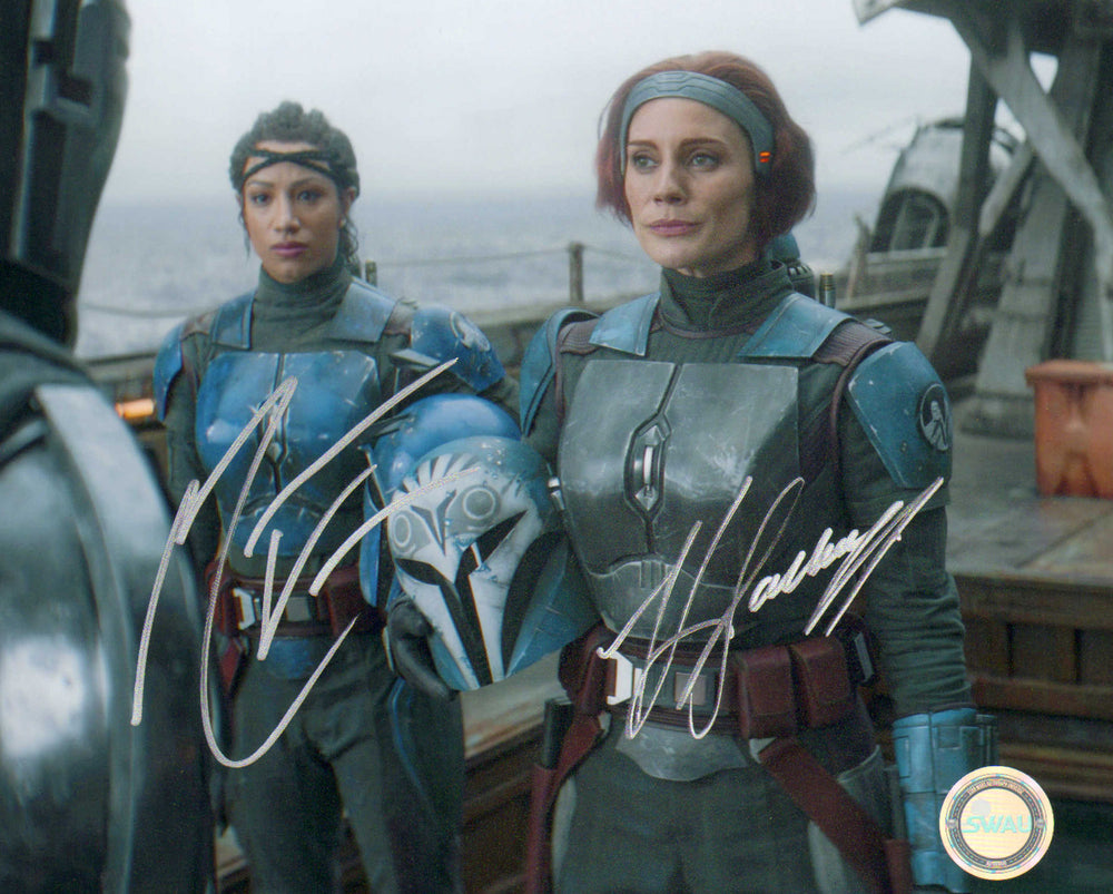 Katee Sackhoff as Bo-Katan & Mercedes Varnado as Koska Reeves in Star Wars: The Mandalorian (SWAU) Signed 8x10 Photo