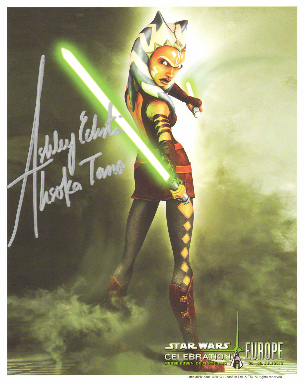 Ashley Eckstein as Ahsoka Tano in Star Wars: The Clone Wars (Official Pix Celebration) Signed 8x10 Photo with Character Name