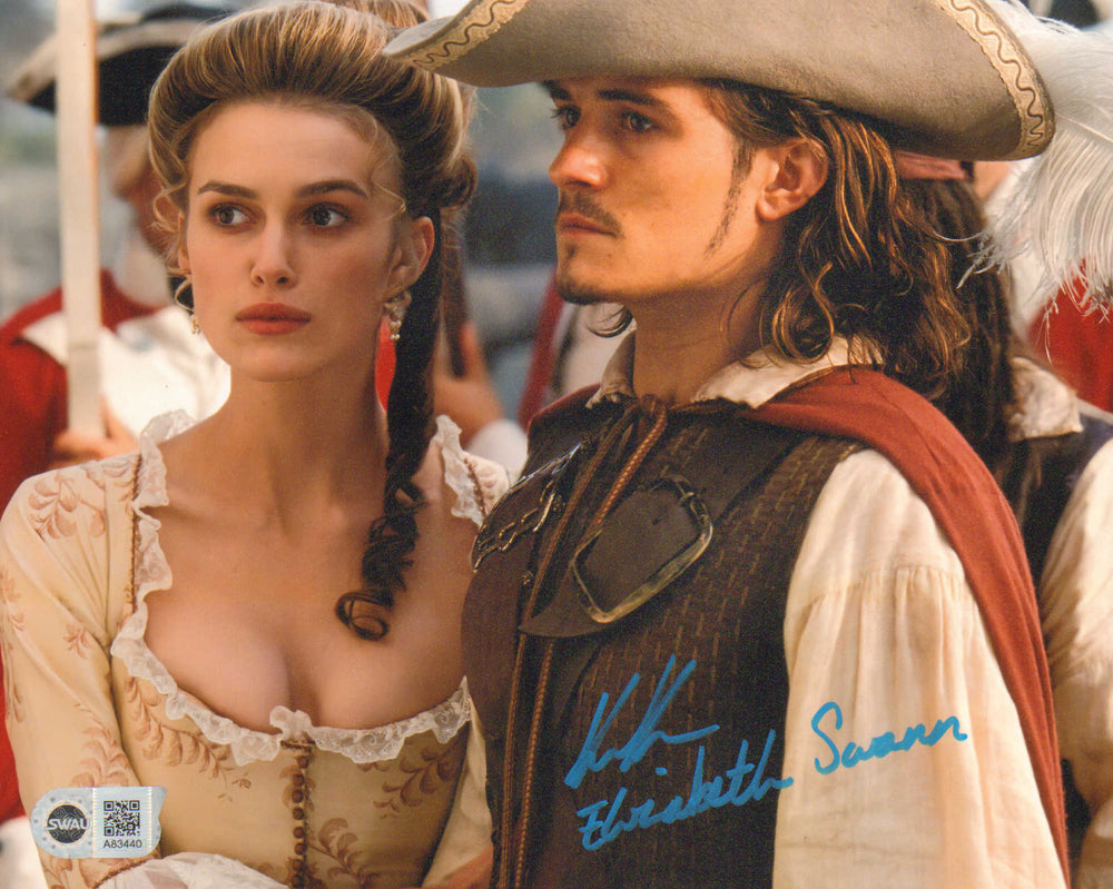 Keira Knightley as Elizabeth Swann in Pirates of the Caribbean: Dead Man's Chest (SWAU) Signed 8x10 Photo with Character Name