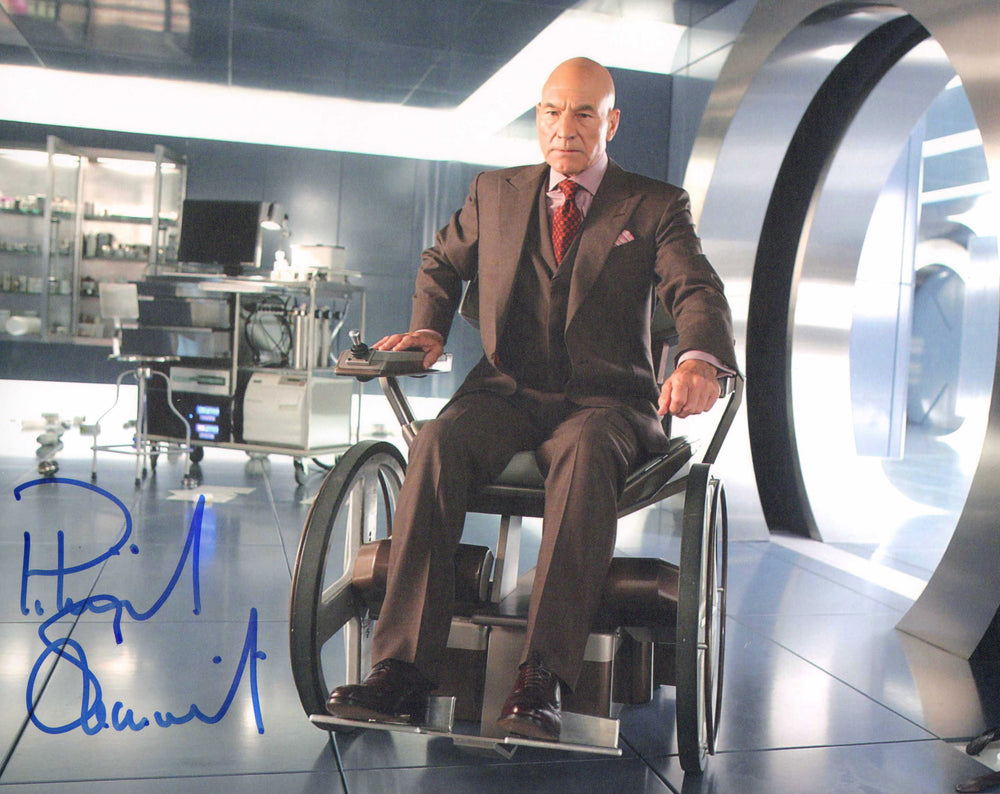Patrick Stewart as Professor Charles Xavier in X-Men (Official Pix) Signed 8x10 Photo