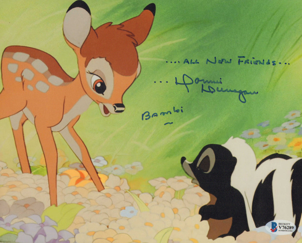 Donnie Dunagan as Bambi in Disney's Bambi (Beckett) Signed 8x10 Photo with Character Name & Quote
