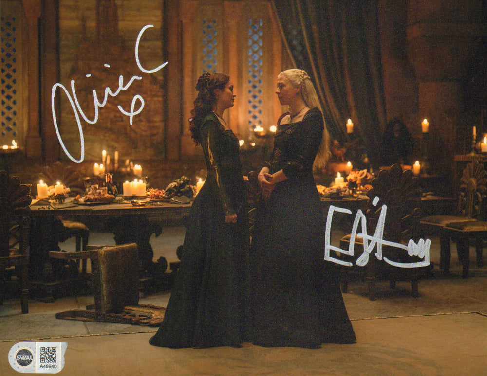 Emma D’Arcy as Princess Rhaenyra Targaryen & Olivia Cooke as Alicent Hightower in HBO's House of the Dragon (SWAU) Signed 8x10 Photo