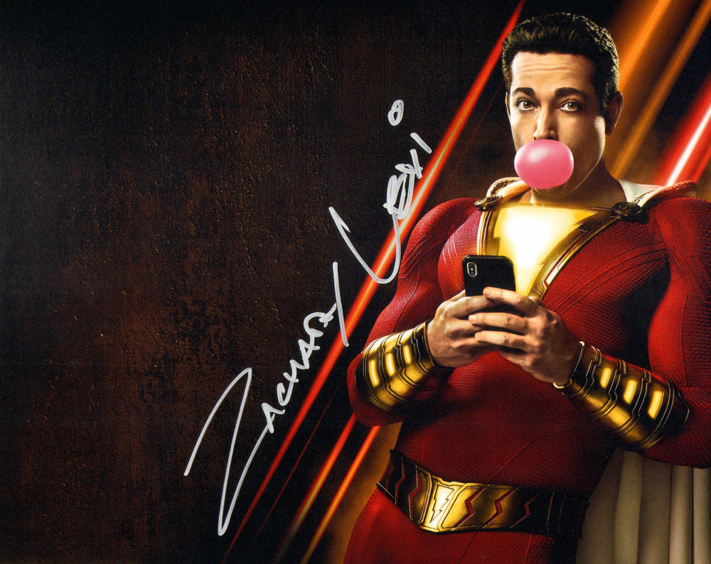 Zachary Levi as Shazam in Shazam (Official Pix) Signed 8x10 Photo