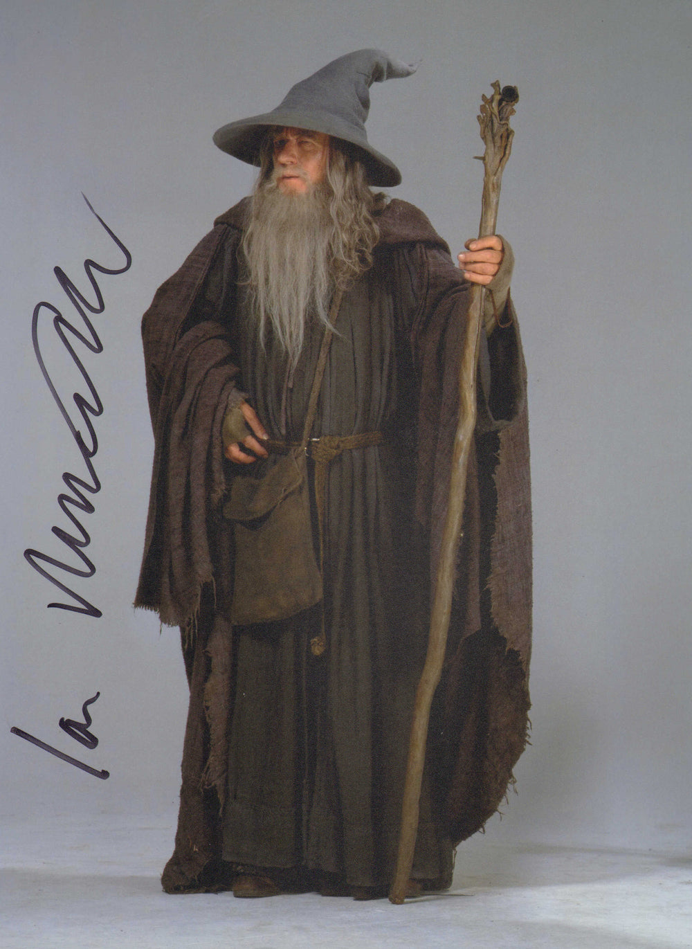 Ian McKellen as Gandalf the Grey in The Lord of the Rings: The Fellowship of the Ring Signed 8x12 Photo