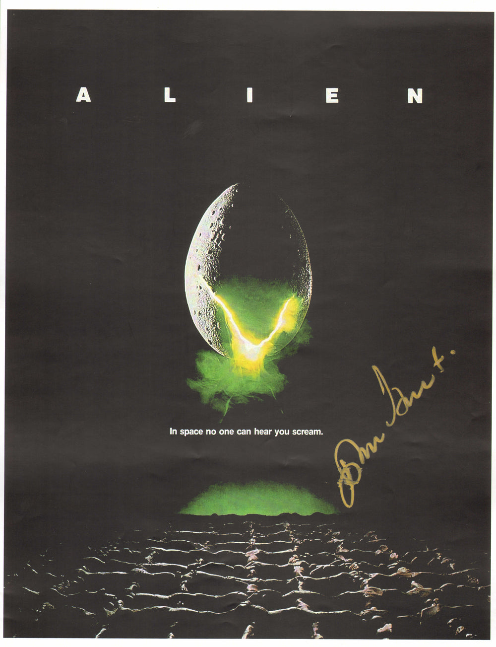 John Hurt as Kane in Alien Signed 12x15 Mini Poster