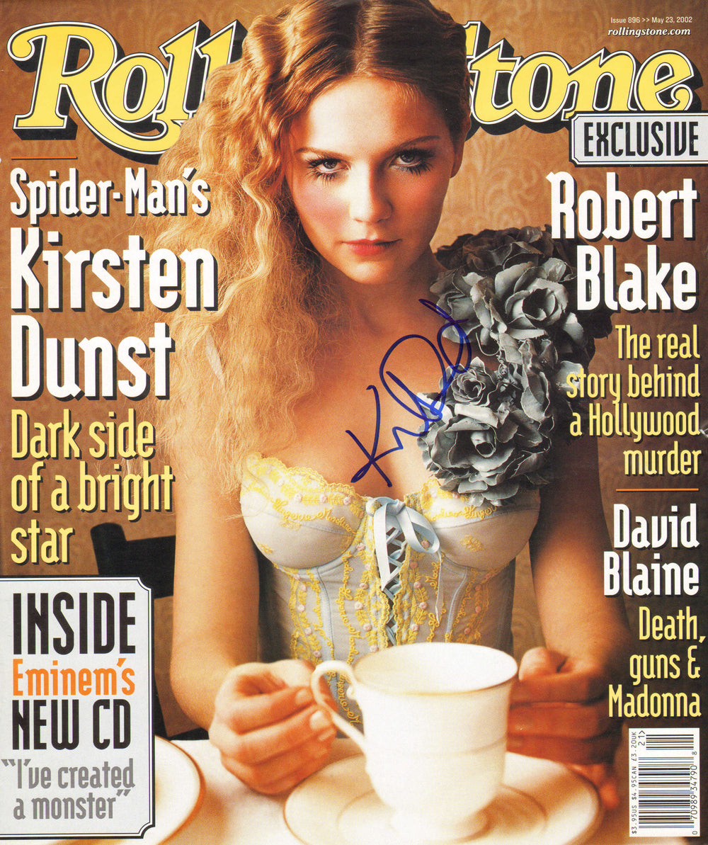 Kirsten Dunst from Spider-Man, Jumani, Bring It On, Eternal Sunshine of the Spotless Mind, The Virgin Suicides, & Interview with the Vampire Signed 10x12 Magazine Cover