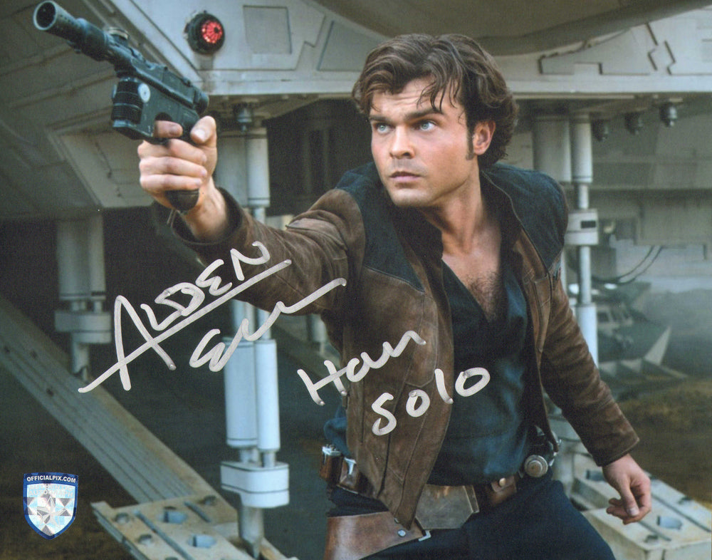 Alden Ehrenreich as Han Solo in Solo: A Star Wars Story (Official Pix) Signed 8x10 Photo with Character Name