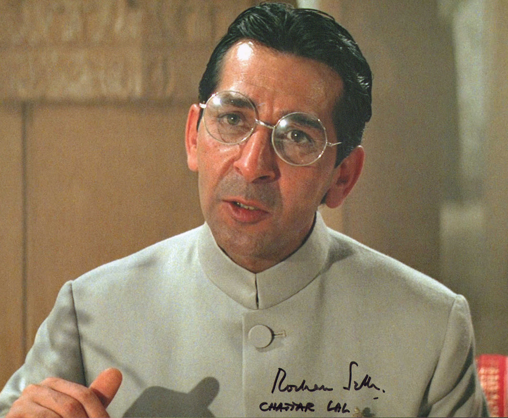 Roshan Seth as Chattar Lal in Indiana Jones & the Temple of Doom (Showmasters) Signed 8x10 Photo with Character Name