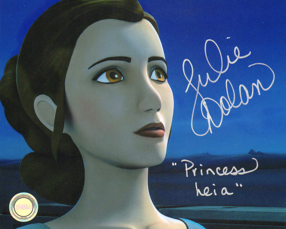 Julie Dolan as Princess Leia Organa in Star Wars: Rebels (SWAU) Signed 8x10 Photo with Character Name