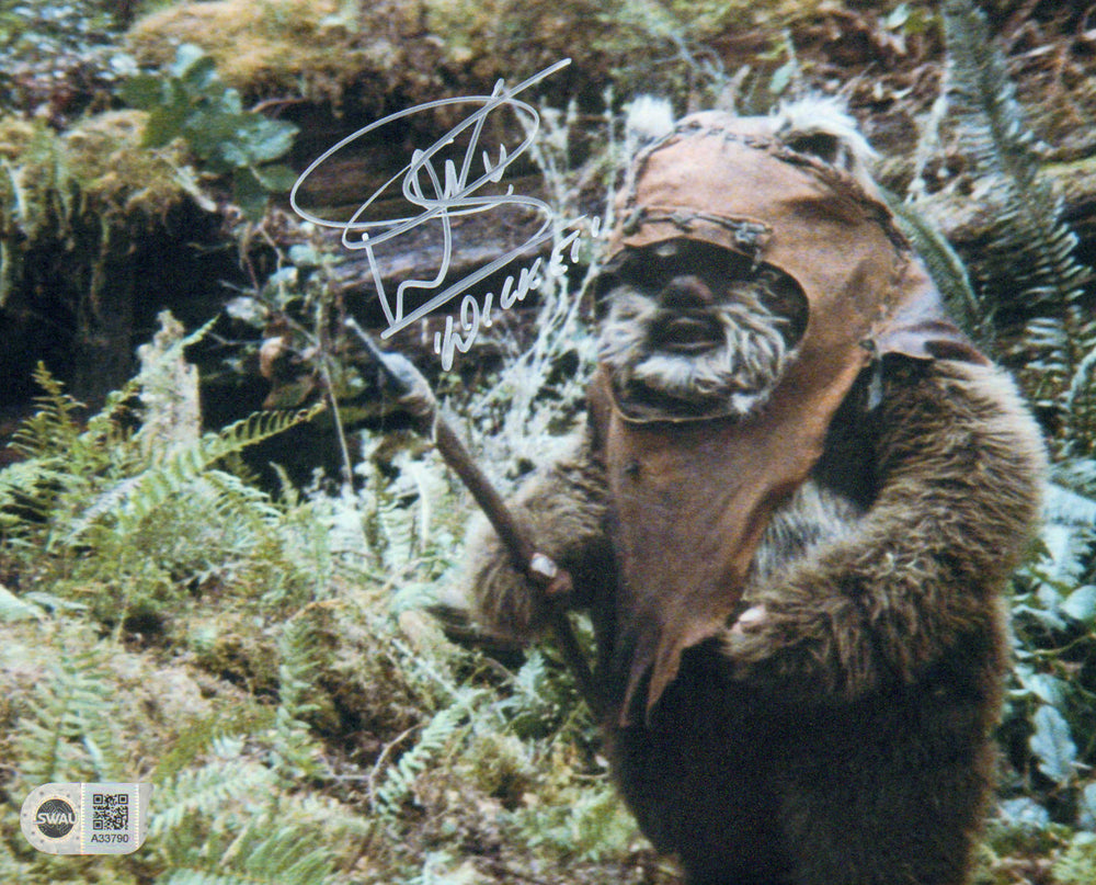 Warwick Davis as Wicket in Star Wars: Return of the Jedi (SWAU) Signed 8x10 Photo with Character Name