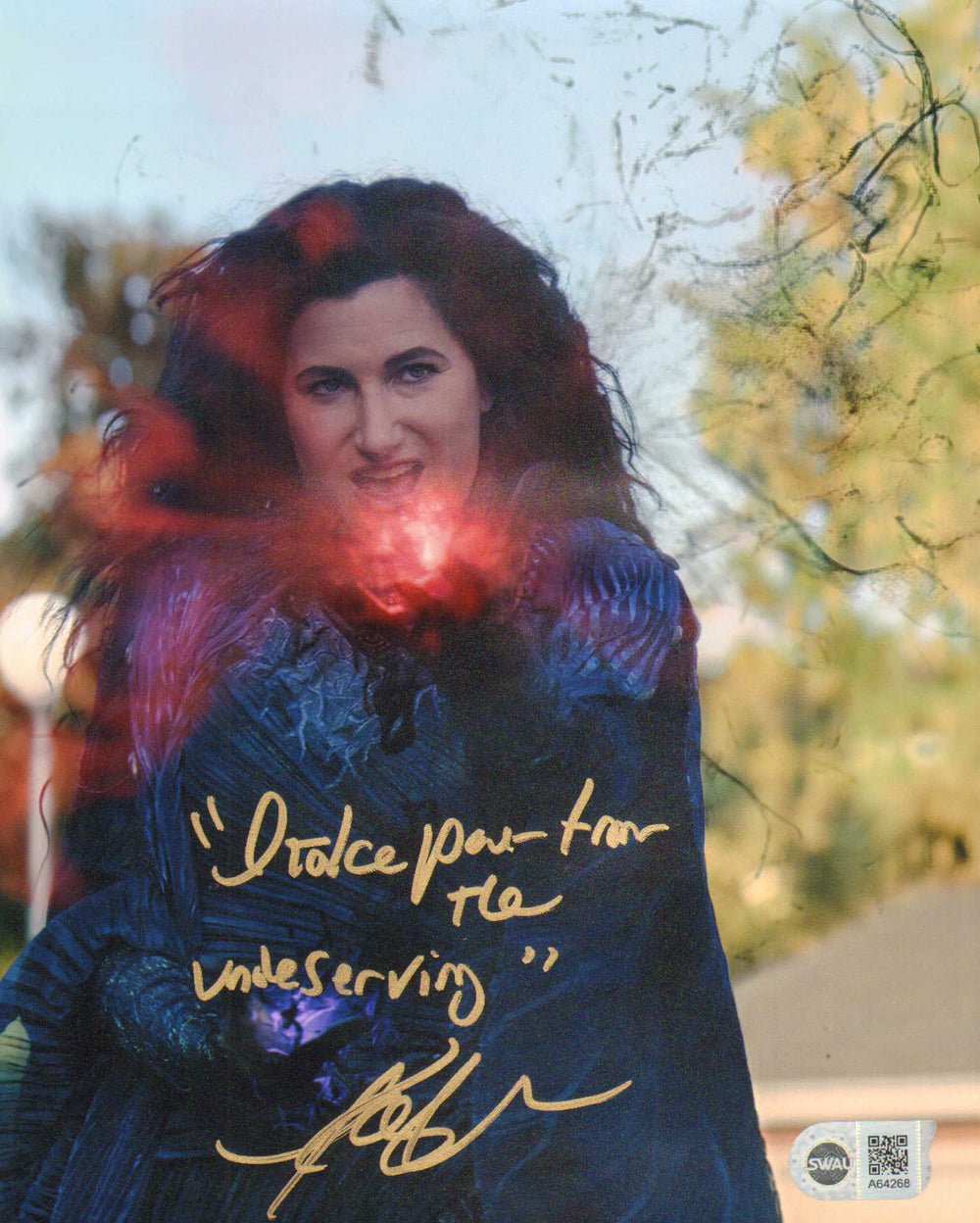 Kathryn Hahn as Agatha Harkness in WandaVision (SWAU) Signed 8x10 Photo with Quote