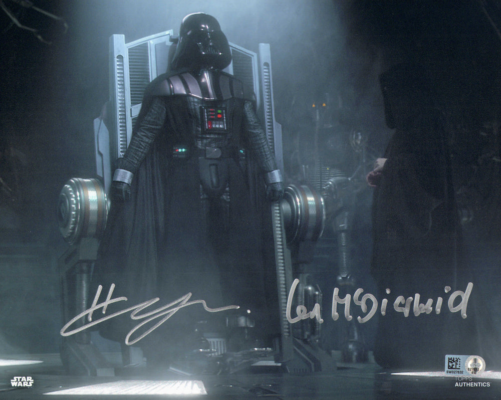 Ian McDiarmid as Emperor Palpatine & Hayden Christensen as Anakin Skywalker in Star Wars Episode III: Revenge of the Sith (Topps Star Wars Authentics) Signed 8x10 Photo