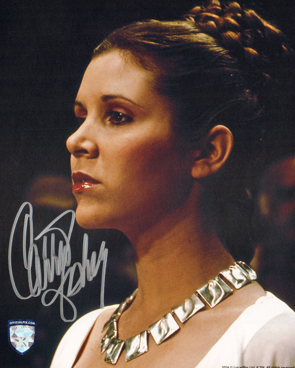 Carrie Fisher as Princess Leia in Star Wars: A New Hope (Official Pix) Signed 8x10 Photo