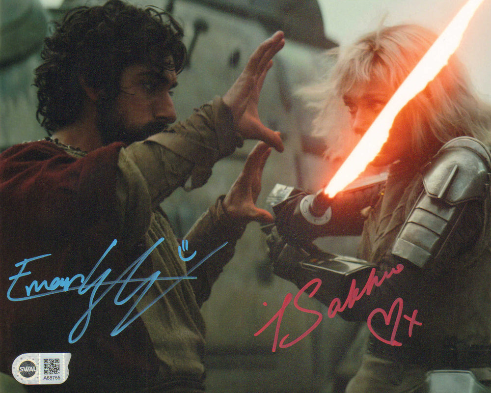 Eman Esfandi as Ezra Bridger & Ivanna Sakhno as Shin Hati in Star Wars: Ahsoka (SWAU) Signed 8x10 Photo