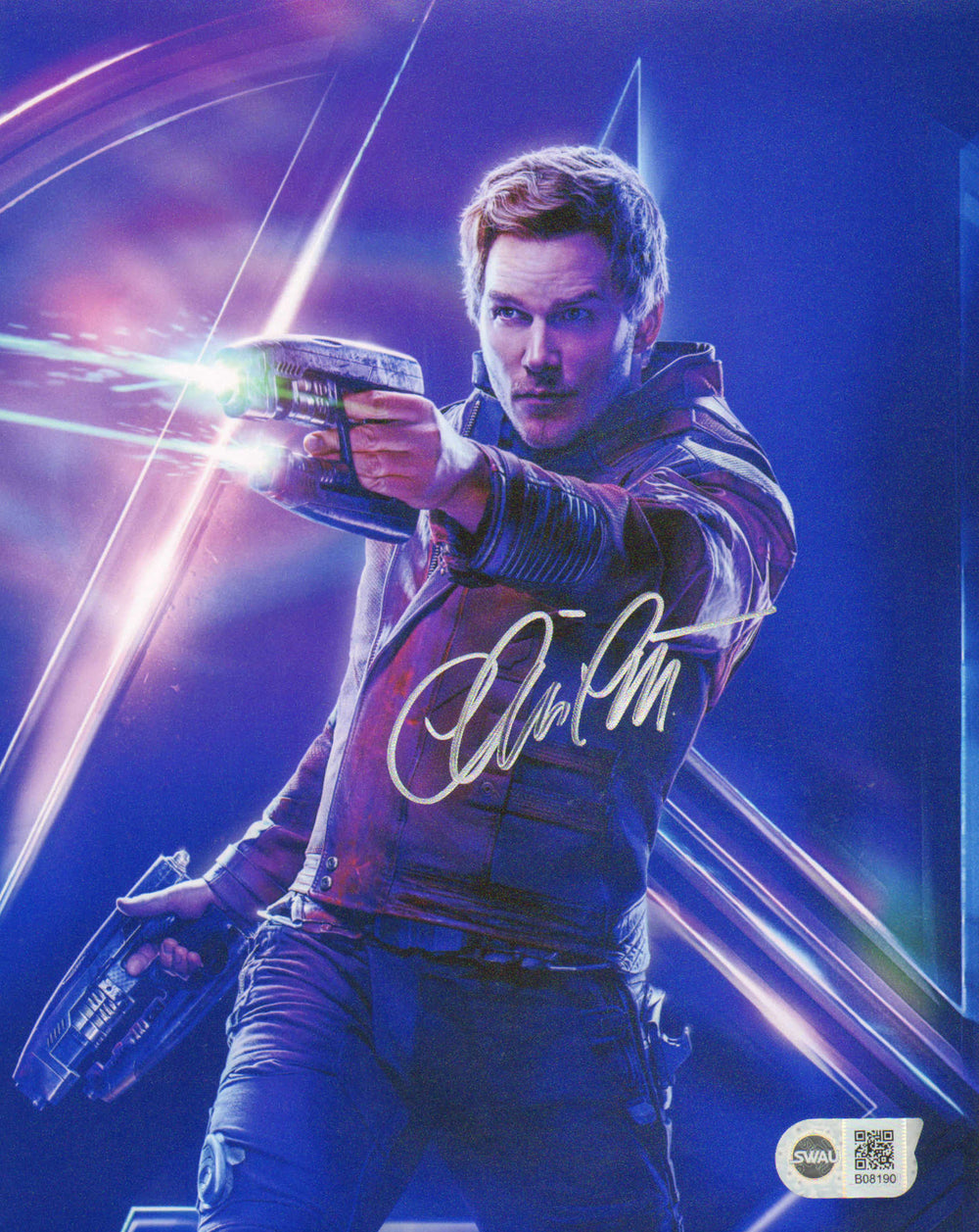 Chris Pratt as Star-Lord in Avengers: Infinity War (SWAU) Signed 8x10 Photo