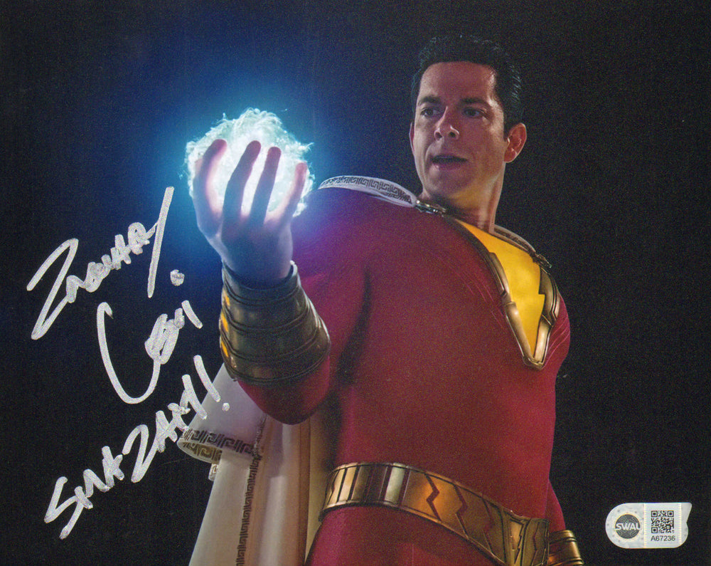 Zachary Levi as Shazam in Shazam (SWAU) Signed 8x10 Photo with Character Name