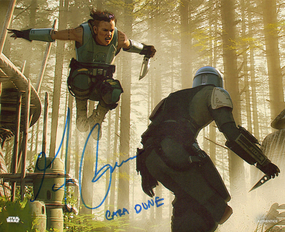 Gina Carano as Cara Dune in Star Wars: The Mandalorian Concept Art (SWAU) Signed 8x10 Photo with Character Name