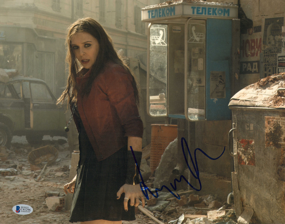 Elizabeth Olsen as Wanda Maximoff in Avengers: Age of Ultron (Beckett) Signed 11x14 Photo