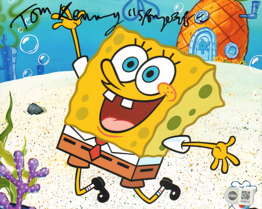 Tom Kenny as SpongeBob SquarePants in SpongeBob SquarePants (SWAU) Signed 8x10 Photo with Character Name