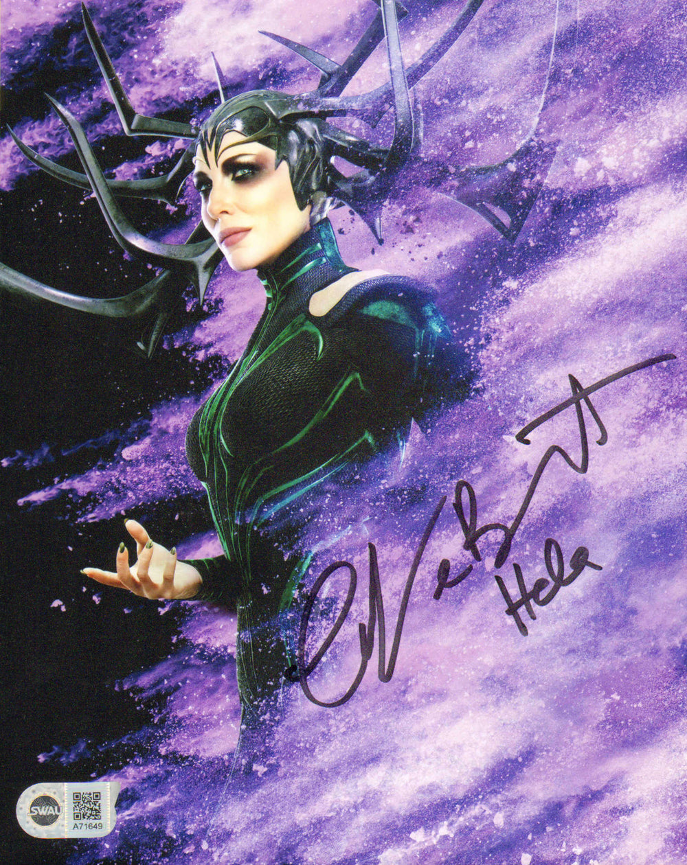 Cate Blanchett as Hela in Thor: Ragnarok (SWAU) Signed 8x10 Photo with Character Name