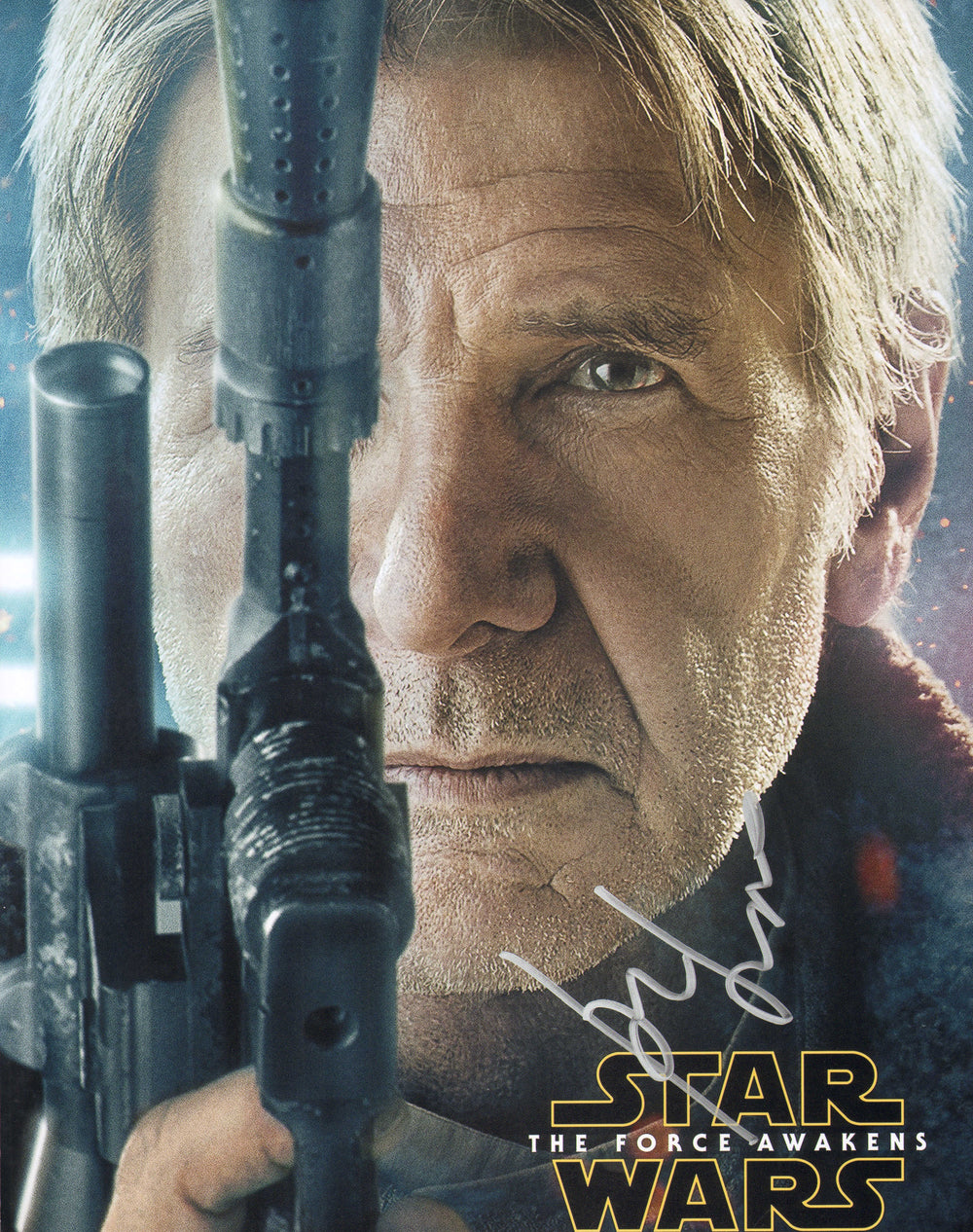 Harrison Ford as Han Solo in Star Wars: The Force Awakens Signed 11x14 Photo