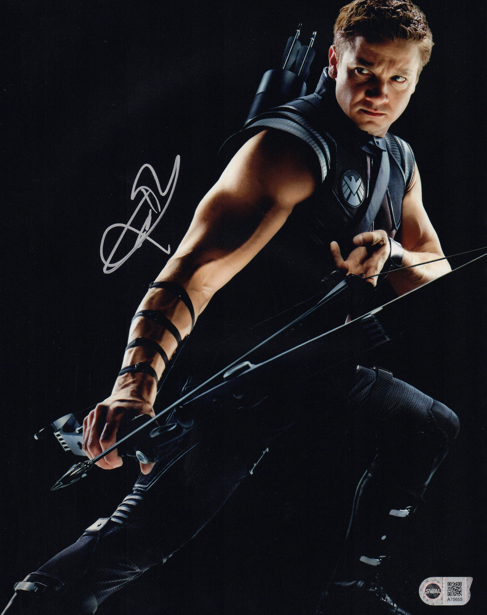 Jeremy Renner as Hawkeye in The Avengers (SWAU) Signed 11x14 Photo