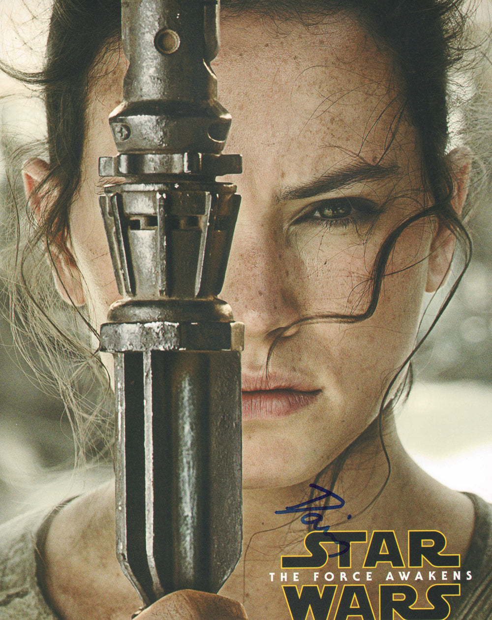 Daisy Ridley as Rey in Star Wars: The Force Awakens Signed 11x14 Photo