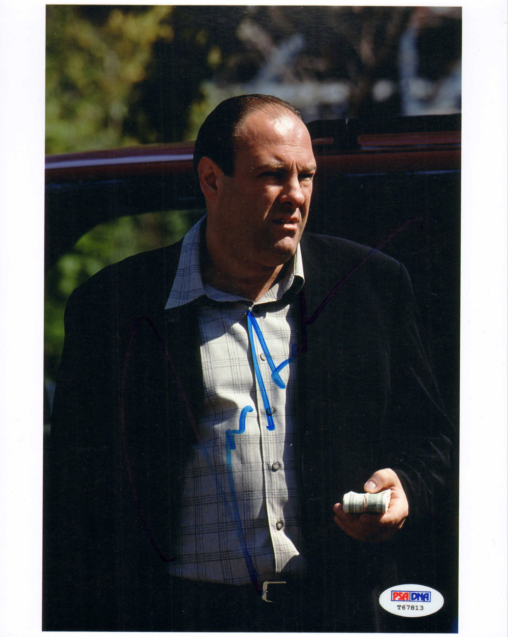 James Gandolfini as Tony Soprano in The Sopranos (PSA) Signed 8x10 Photo