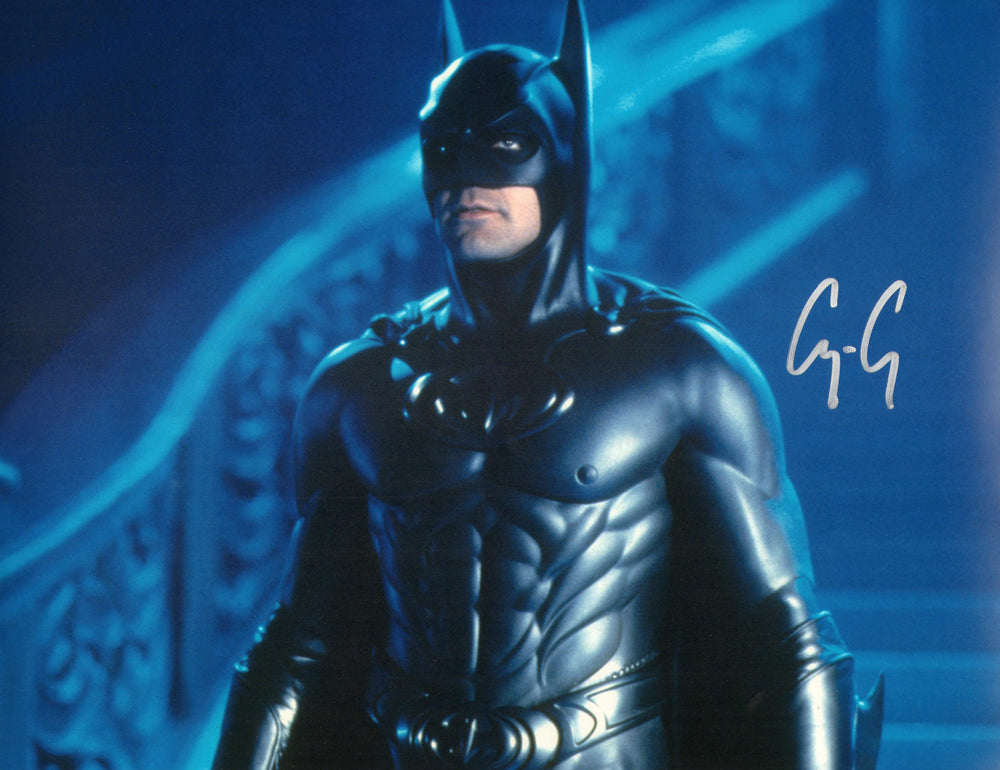 George Clooney as Batman in Batman & Robin Signed 11x14 Photo