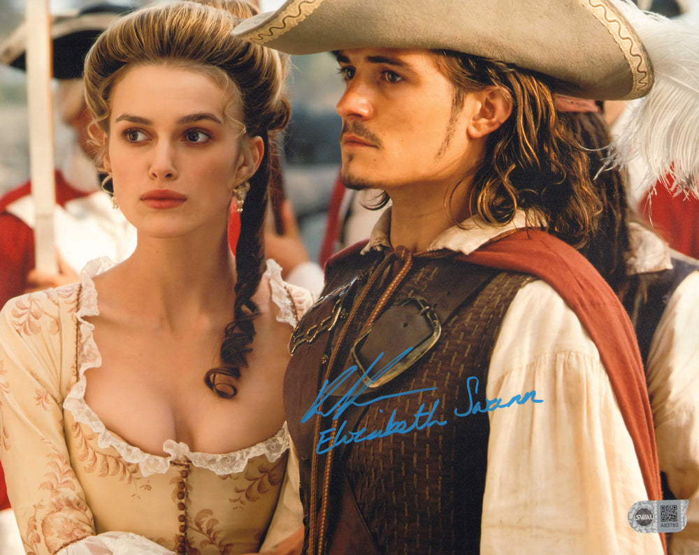 Keira Knightley as Elizabeth Swann in Pirates of the Caribbean: The Curse of the Black Pearl (SWAU) Signed 11x14 Photo with Character Name