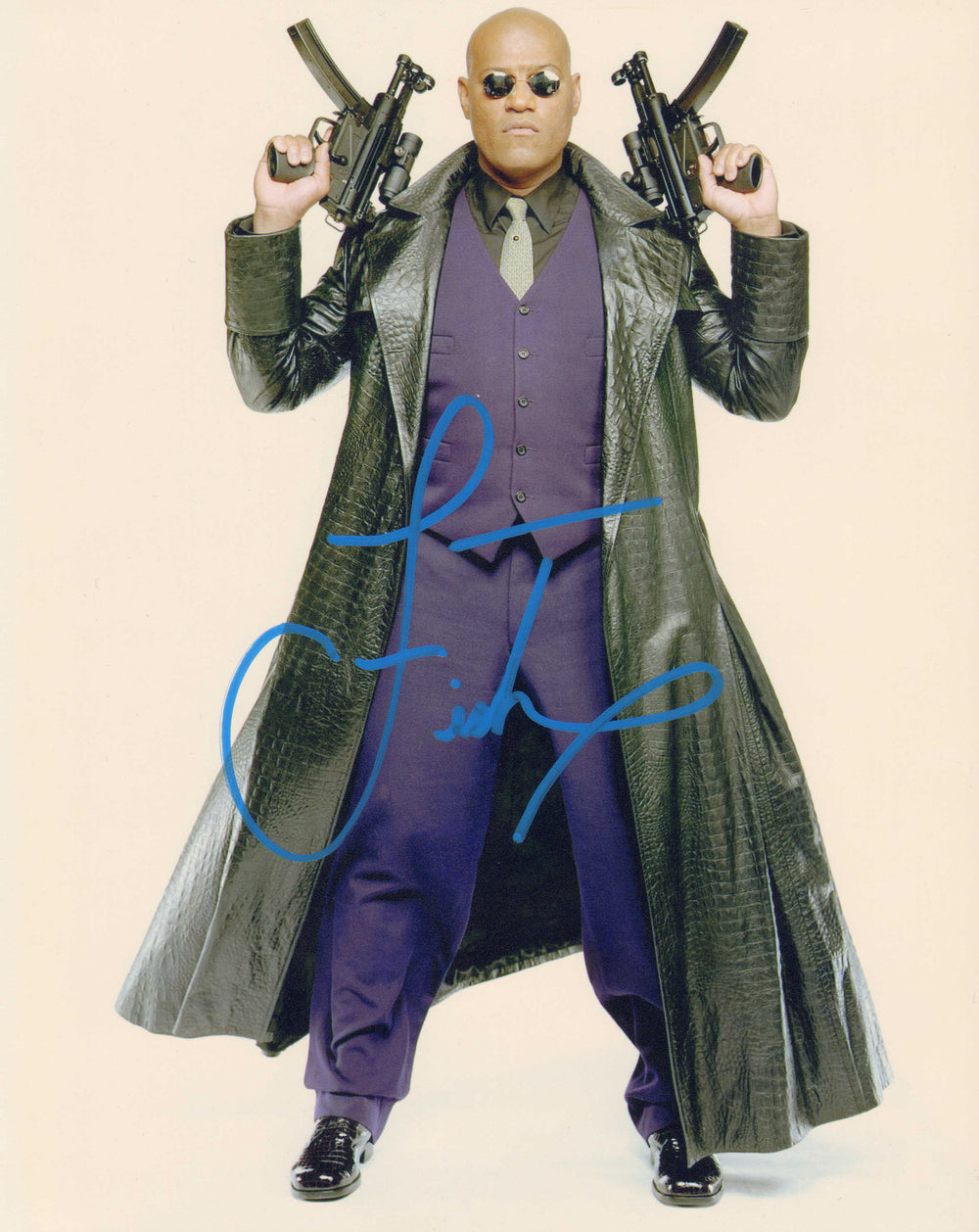 Laurence Fishburne as Morpheus in The Matrix: Reloaded Signed 8x10 Photo