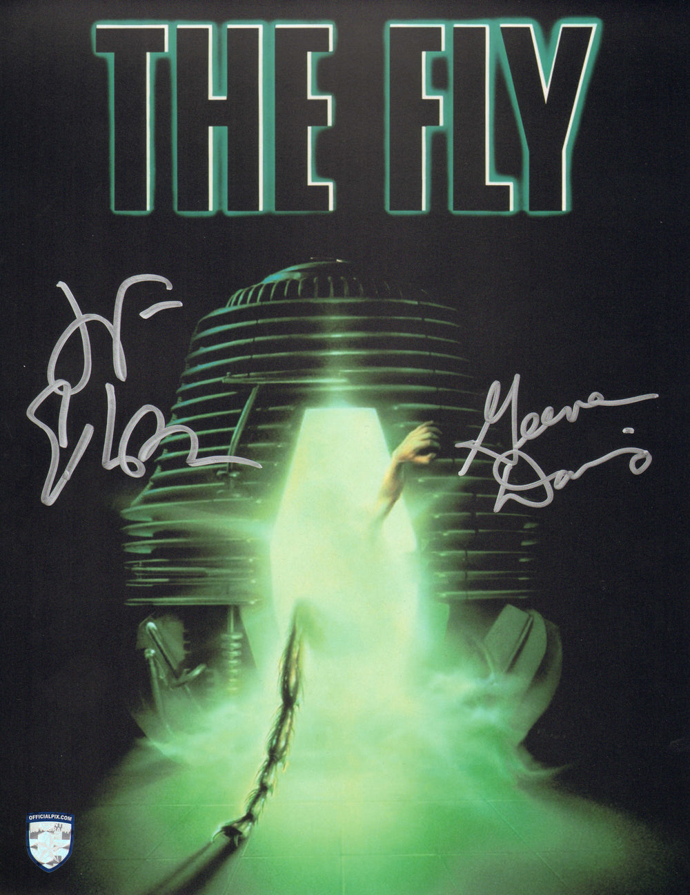 Jeff Goldblum as Seth Brundle & Geena Davis as Veronica Quaife in The Fly (Official Pix) Signed 11x14 Mini Poster
