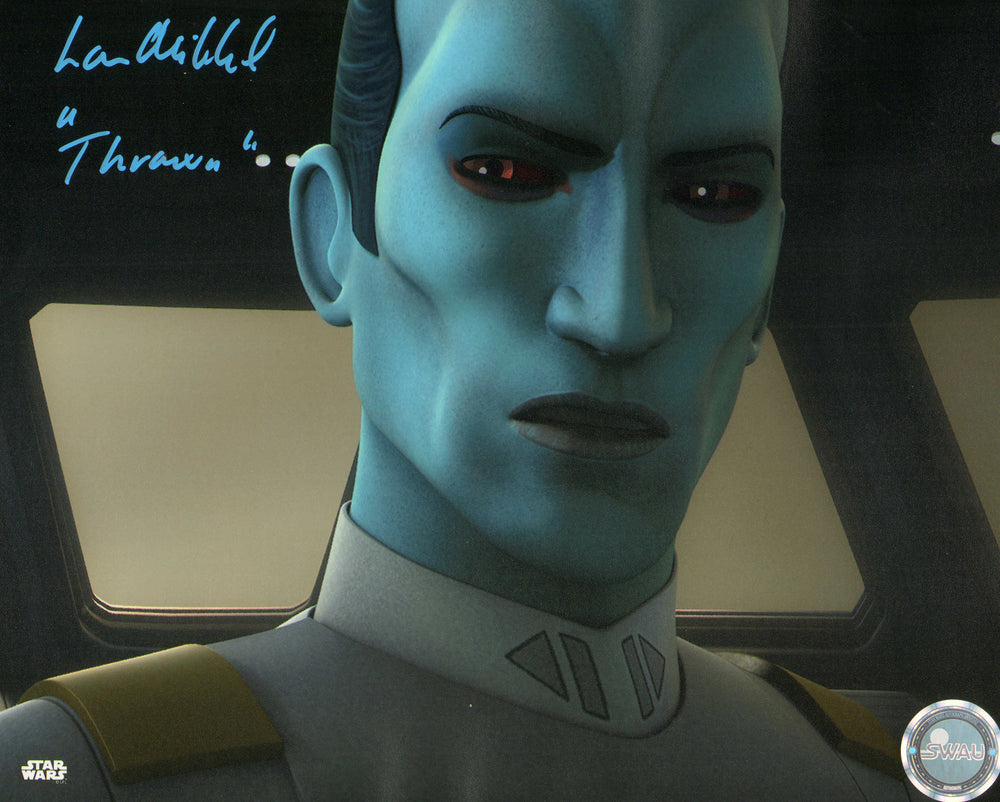 Lars Mikkelsen as Grand Admiral Thrawn in Star Wars: Rebels (SWAU) Signed 8x10 Photo with Character Name