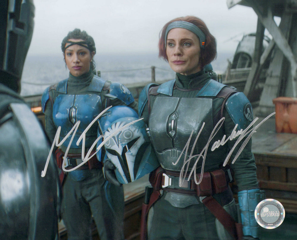 Katee Sackhoff as Bo-Katan & Mercedes Varnado as Koska Reeves in Star Wars: The Mandalorian (SWAU) Signed 8x10 Photo