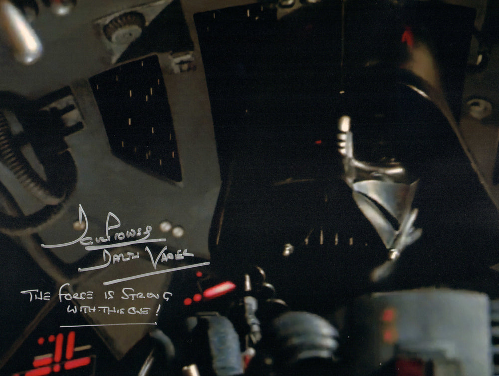 Dave Prowse as Darth Vader in Star Wars: A New Hope Signed 11x14 Photo with Character Name & Quote
