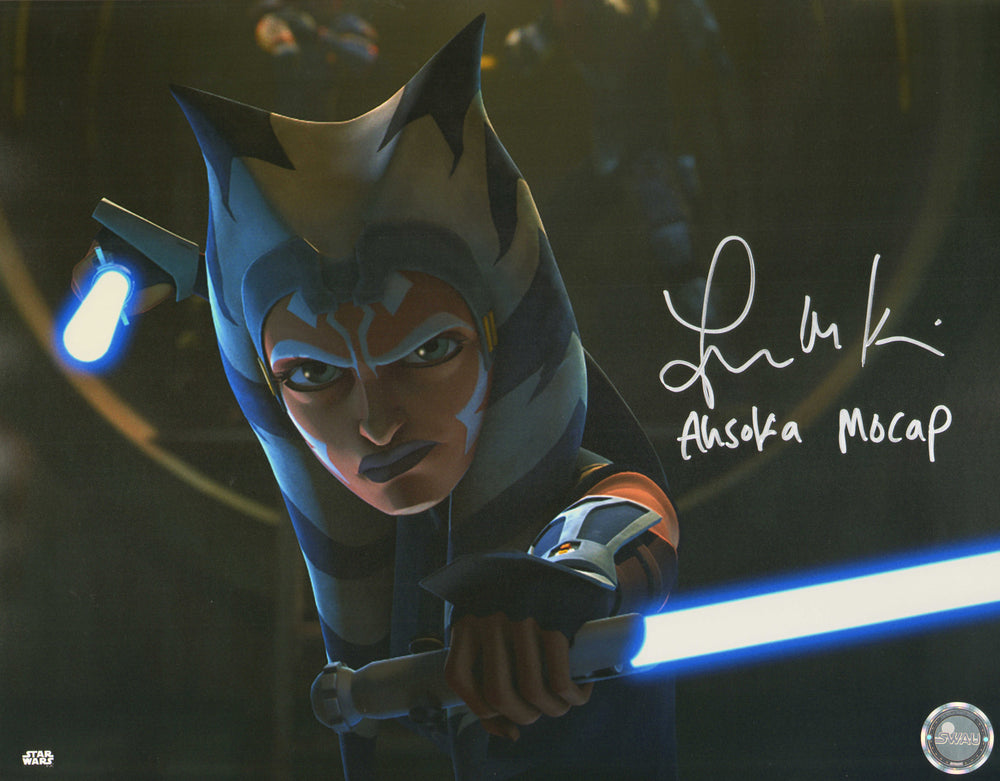Lauren Mary Kim as Ahsoka Tano Motion Capture Artist in Star Wars: The Clone Wars (SWAU) Signed 11x14 Photo with Character Name