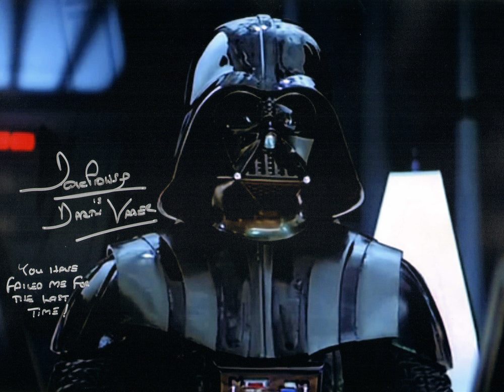 Dave Prowse as Darth Vader in Star Wars: A New Hope Signed 11x14 Photo with Character Name & Quote