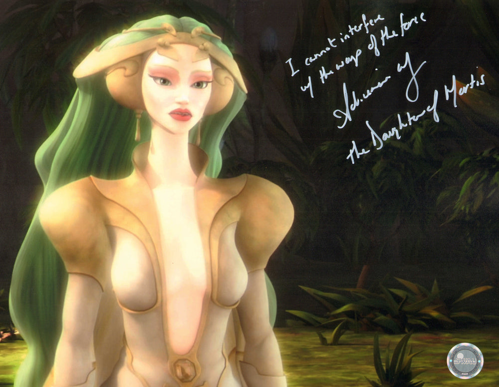 Adrienne Wilkinson as The Daughter of Mortis in Star Wars: The Clone Wars (SWAU) Signed 11x14 Photo with Character Name & Quote