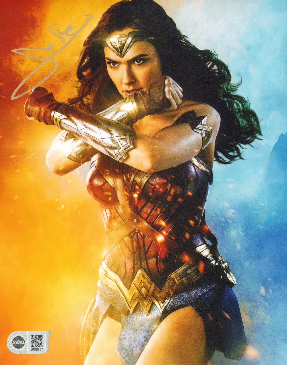 Gal Gadot as Wonder Woman in Wonder Woman (SWAU) Signed 8x10 Photo