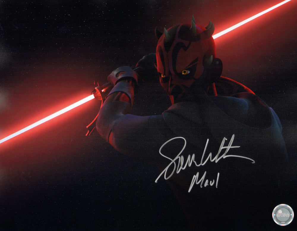 Sam Witwer as Darth Maul in Star Wars: The Clone Wars (SWAU) Signed 11x14 Photo with Character Name
