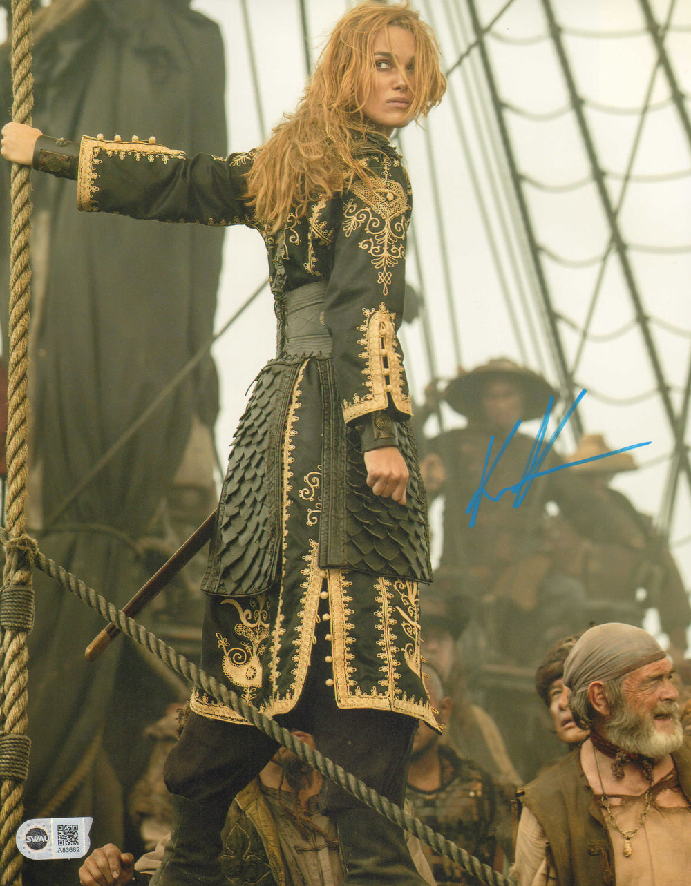Keira Knightley as Elizabeth Swann in Pirates of the Caribbean: At World's End (SWAU) Signed 11x14 Photo