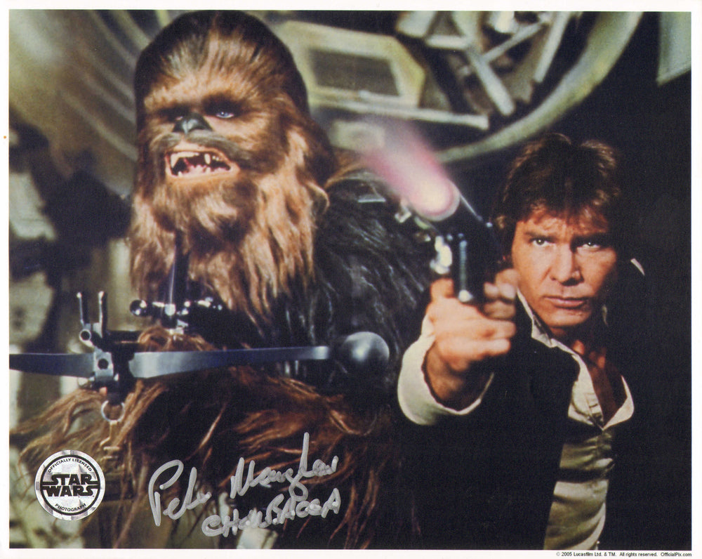 Peter Mayhew as Chewbacca in Star Wars: A New Hope (Official Pix) Signed 8x10 Photo with Character Name