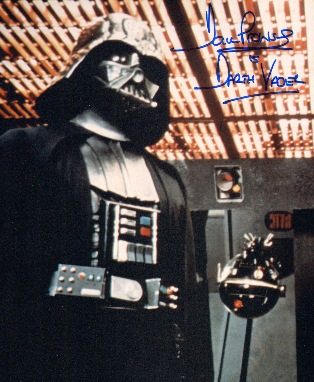 Dave Prowse as Darth Vader in Star Wars: A New Hope Signed 8x10 Photo with Character Name
