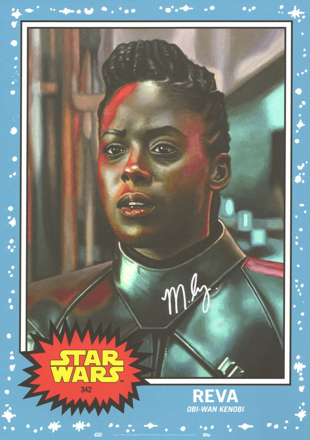 Moses Ingram as Reva in Star Wars: Obi-Wan Kenobi (SWAU) Signed 10x14 Topps Living Set Art Print