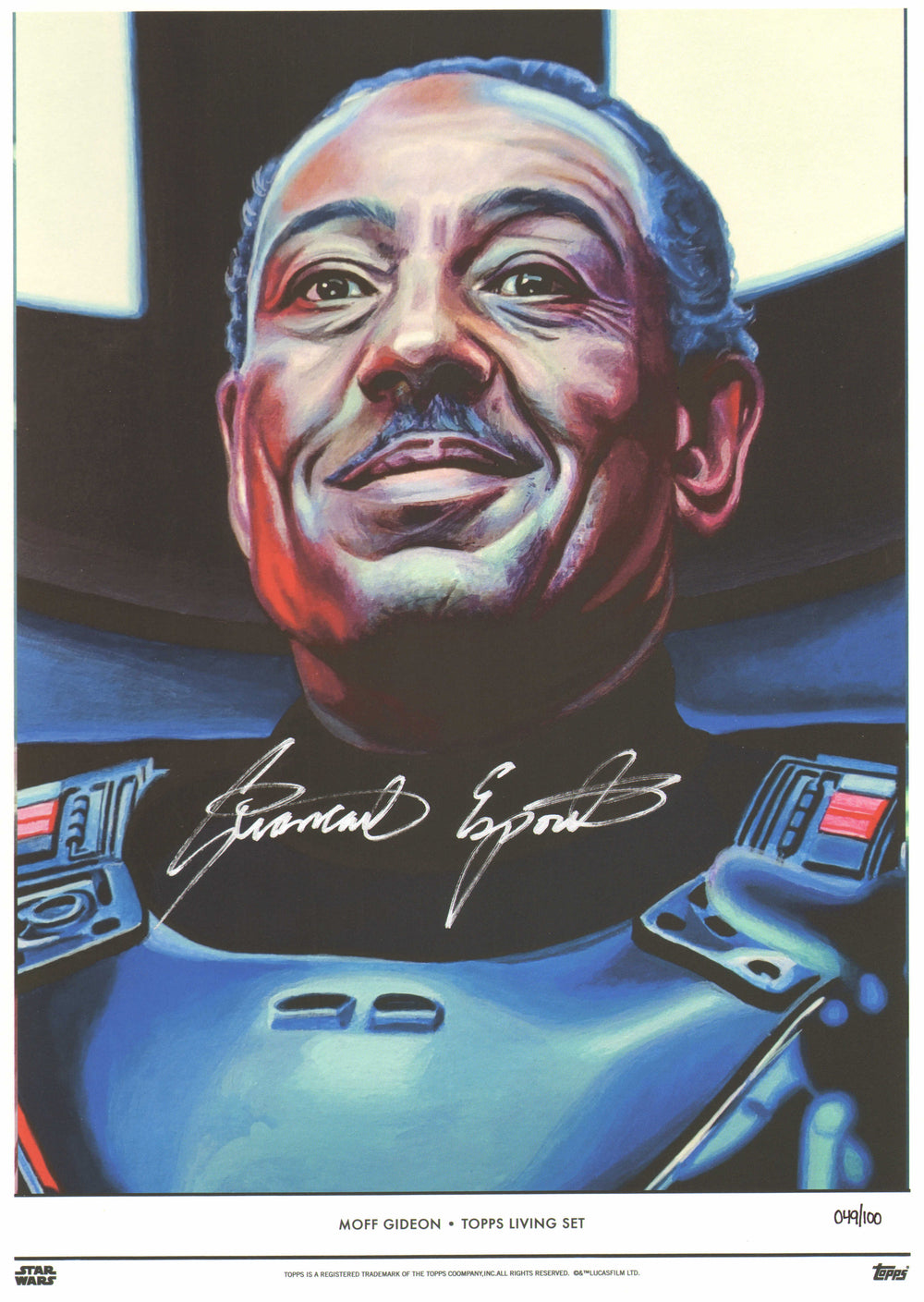 Giancarlo Esposito in Star Wars: The Mandalorian (JSA) Signed 10x14 Topps Living Set Art Print #49/100