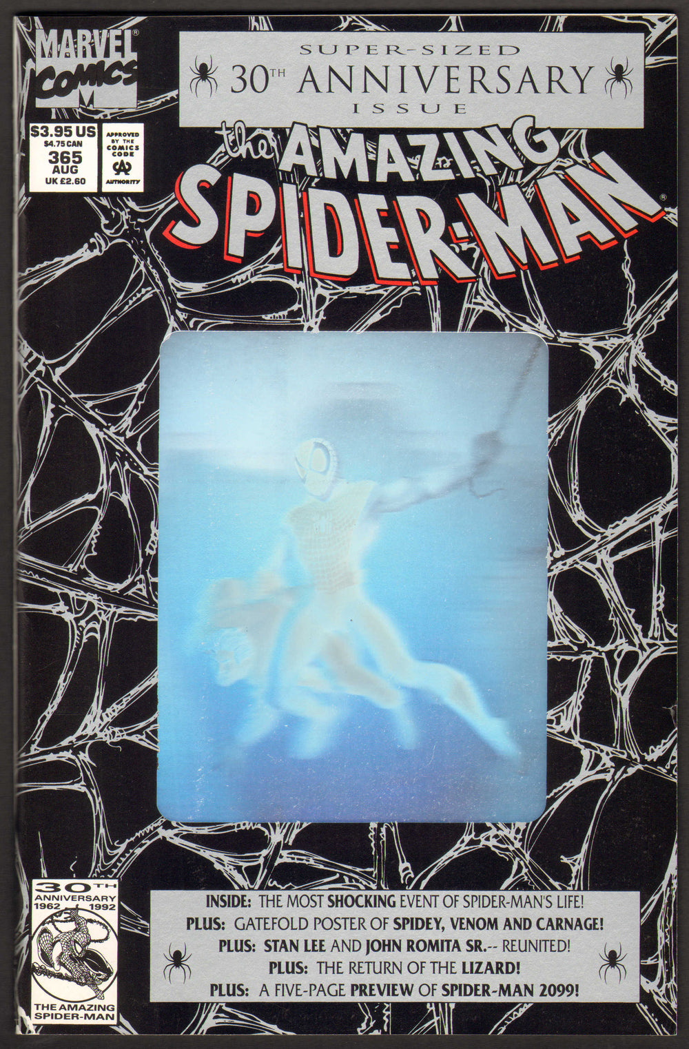 Amazing Spider-Man #365 Comic Book - 1st Appearance of Spider-Man 2099  - Key Issue - 1992