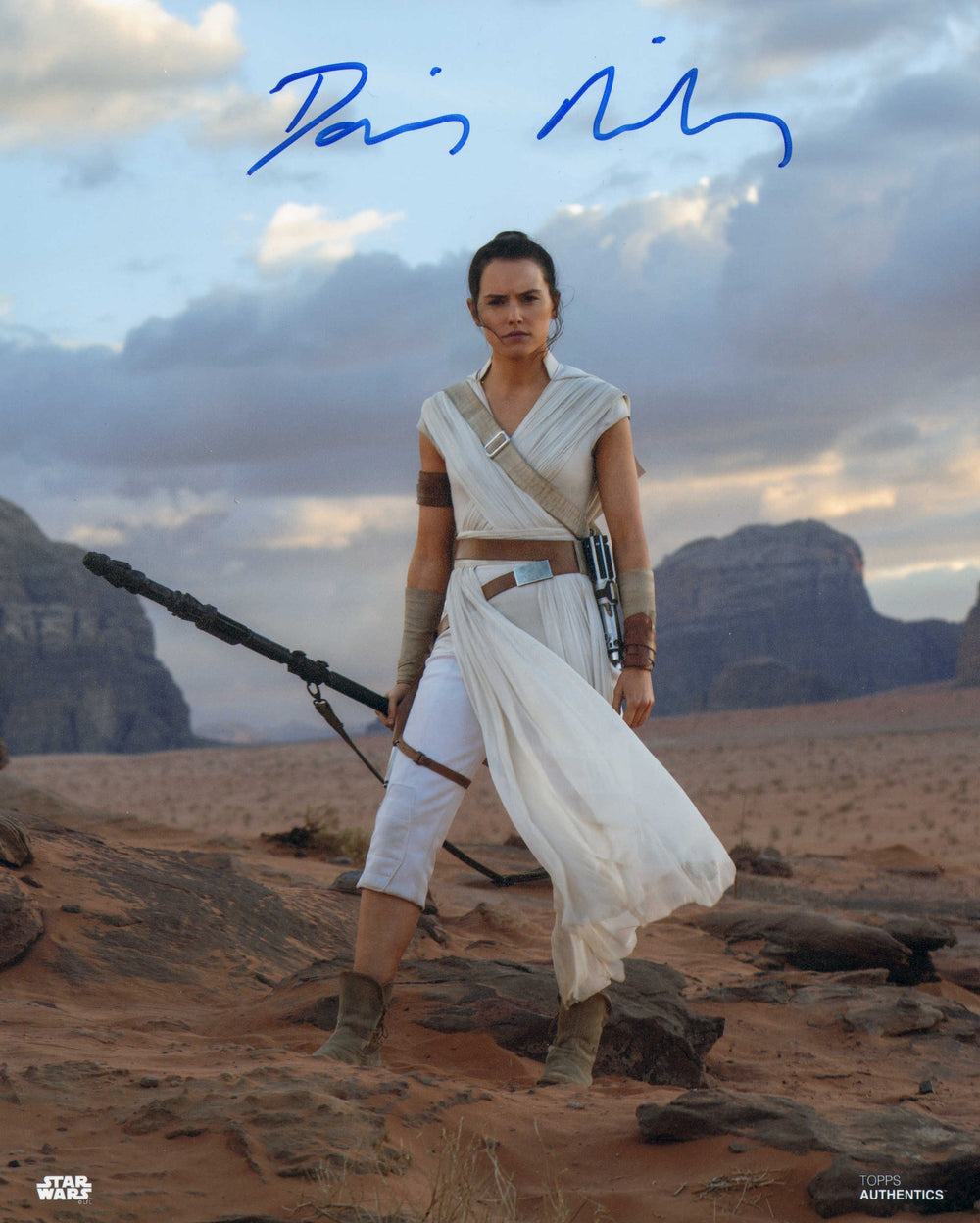 Daisy Ridley as Rey in Star Wars: The Rise of Skywalker Signed 8x10 Photo