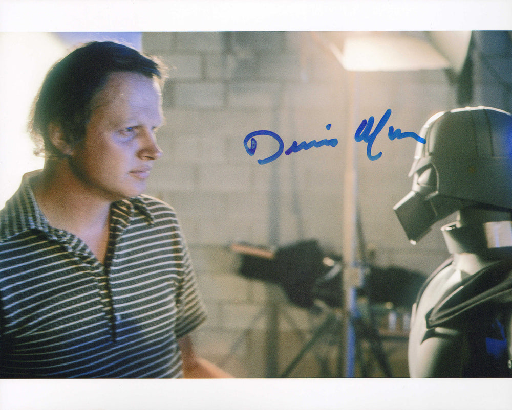Dennis Muren Special Effects Cameraman with Darth Vader Early Concept Sculpure for  Star Wars Signed 8x10 Photo
